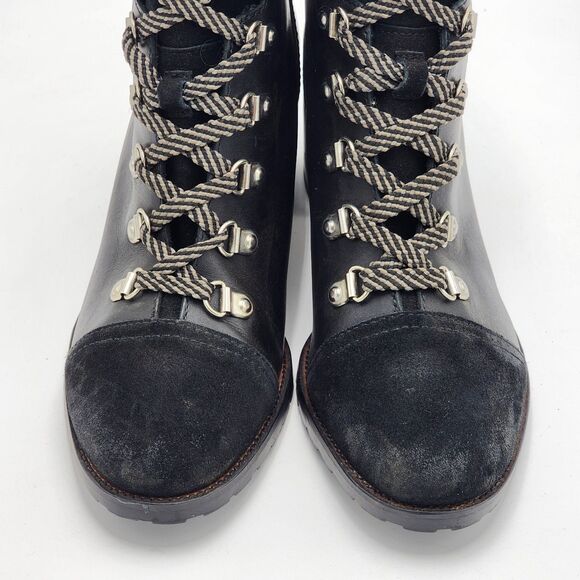 Sam Edelman Manchester Lace Up Heeled Ankle Booties Size 7 - Picture 9 of 10